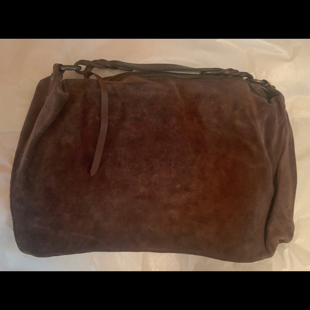 Gap suede dark brown shoulder bag